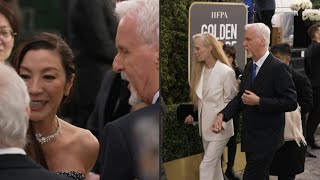 Golden Globes nominees arrive on carpet ahead of ceremony  AFP [upl. by Maclaine284]