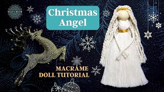 MACRAME ANGEL  НОВОГОДНЕЕ МАКРАМЕ  АНГЕЛ МАКРАМЕ  FÁCIL ANGEL MACRAME [upl. by Artenahs]