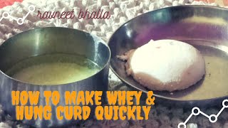 how do i make whey hung curd at home shorts curds and whey meaning [upl. by Aerdnaeel]