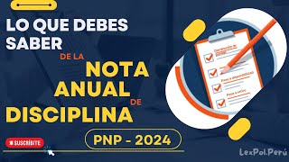 NOTA ANUAL DE DISCIPLINA PNP PASE A DISPONIBILIDAD Y RETIRO POR INSUFICIENCIA DISCIPLINARIA 2024 [upl. by Ehrlich]