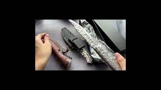 Beautiful fulltang VG10 steel fixed blade knife huntingknife survivalknife tacticalknife [upl. by Ayotnahs371]