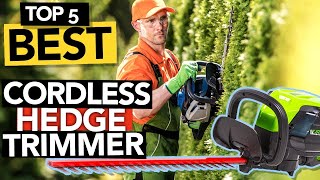 ✅ TOP 5 Best Cordless Hedge Trimmer  Indepth Review Today’s Top Picks [upl. by Cerys]