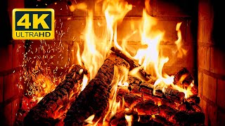 🔥 Cozy Fireplace 4K UHD Fireplace with Crackling Fire Sounds Christmas Fireplace Winter 2023 [upl. by Elocin]