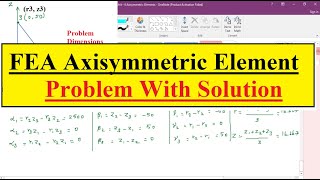 2D Axisymmetric Elements Problems  FEA Exam Preparation  Stiffness Matrix and Stresses Calculation [upl. by Boice]