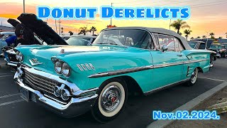 Classic Car Show Donut Derelicts Nov022024 Huntington Beach California [upl. by Nerraj]