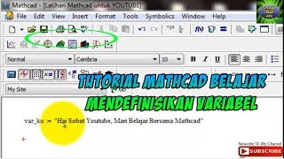 Pengenalan Mathcad Belajar Mendefinisikan Variabel dalam Mathcad [upl. by Eannaj]