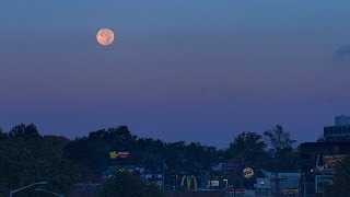 Full moon setting time lapse [upl. by Eniladam]