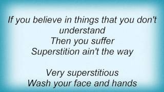 Lenny Kravitz  Superstition Lyrics [upl. by Anoirtac183]