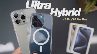 iPhone 15 Pro Max Spigen Ultra Hybrid Clear Case Review  MagSafe Case [upl. by Woo]