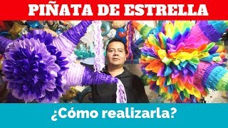 ¿Cómo hacer piñata de estrella navideña fácil Parte 2 Decorado [upl. by Jada]