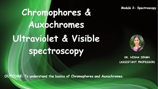 CHROMOPHORE amp AUXOCHROMES By Dr Nisha Singh [upl. by Klimesh347]