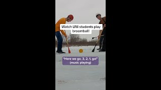 Watch UNI Students Play Broomball [upl. by Lennej468]