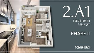 2A1  3409  Phase II  One Bedroom  Virtual Tour  McEwen Northside Apartments [upl. by Esydnac626]