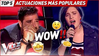 Las ACTUACIONES MÁS POPULARES de La Voz [upl. by Nivrac693]