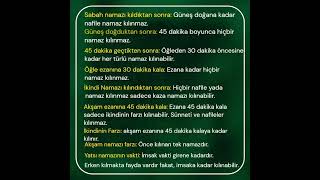 NAMAZ VAKÄ°TLERÄ° YATSI NAMAZI EFDAL OLAN TAM VAKTÄ°NDE KILINANDIR EN UYGUN GECE 24 DE KADAR OLANDIRğŸŒ¹ [upl. by Ymaral429]