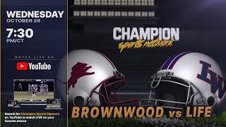 Brownwood vs Life Waxahachie  Texas High School Football 4A1 District 5 [upl. by Inhoj]