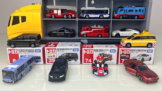 【トミカ】はたらくくるまのミニカーを開封してコンボイへ収納します☆｜unbox the Tomica miniature cars and store them in the convoy [upl. by Luapnoj756]