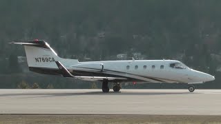 Gates Learjet 28 Loud Takeoff [upl. by Adnoloy175]