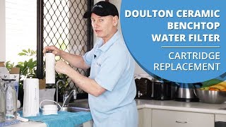 How to change the cartridge in your Doulton Ultracarb Single Stage Ceramic Benchtop Water Filter [upl. by Graaf]