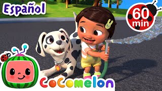 Lavando el camión de bomberos🚒 Canciones Infantiles Caricaturas para bebés  CoComelon en Español [upl. by Selmore366]