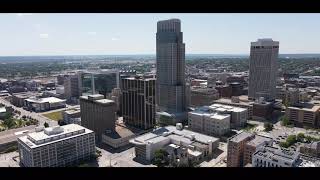 Downtown Omaha Nebraska  Drone Video [upl. by Aret]