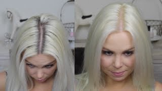 How To Platinum Blonde Regrowth At Home Colour Routine [upl. by Sauder]