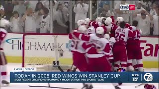 Hockeytown memories Red Wings clinch Stanley Cup title on June 4 2008 [upl. by Pinzler]