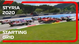 F1 STARTING GRID  2020 Styrian Grand Prix [upl. by Gnaw318]