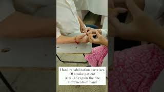 hand rehabilitation after strokestroke patient recoveryhand strengthening exercisesshortsviral [upl. by Kilbride1]