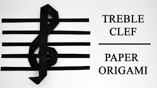 Paper TREBLE CLEF  Music Origami  Tutorial DIY by ColorMania [upl. by Dredi]