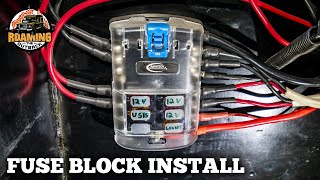 Accessory Fuse Block and Cable Install in a 4WD  How to add 12v accessories to your vehicle [upl. by Ohce]