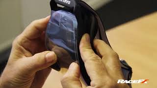 How to fit a stack of laminates on an Oakley Front Line MX Goggles  Race FX [upl. by Reisch]