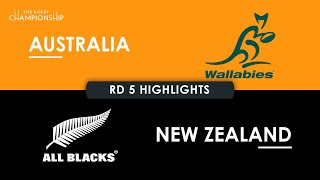 HIGHLIGHTS  AUSTRALIA v NEW ZEALAND  The Rugby Championship 2024 [upl. by Eelyak59]