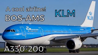 TRIP REPORT  KLM  ECONOMY  Boston Logan  Amsterdam Schiphol  A330200 [upl. by Joette]