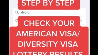 Step by Step How to Check Your American LotteryDV 2024 Results amp How to Know if You Win dv2024 [upl. by Nocaj]