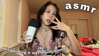 ASMR Slow Spit Painting amp Wet Mouth Sounds for Sleep Personal Attention [upl. by Comyns434]