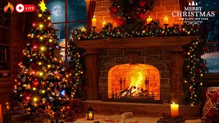 The Best Instrumental Christmas Music with Fire Sounds🎄Merry Christmas 2024🎅🏼Christmas Fireplace [upl. by Kosse]