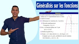 généralités sur les fonctions 1bac exercices  les variations  représentation graphique  la parité [upl. by Annij244]