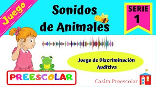 SONIDOS DE ANIMALES Juego de Discriminación Auditiva SERIE 1 [upl. by Angeline]