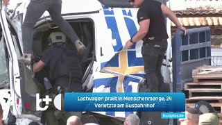 Lkw rast in Menschengruppe  24 Verletzte an der Bushaltestelle [upl. by Aehs]