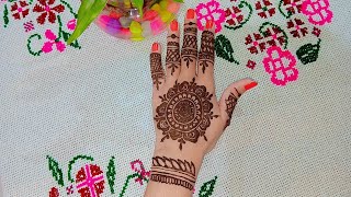 Gol tikki mehndi design  Eid special mehndi design  Beautiful mehndi ka design  mehdi ka design [upl. by Suirauqed]