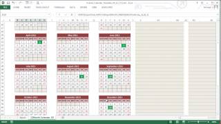 Custom Printable Calendar US in Excel [upl. by Song]