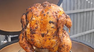 Kamado Turk BBQ  Kamado Joe Jr  Beer Can Roast Chicken [upl. by Ylnevaeh]