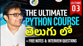 The Ultimate Python Course  L3  Python vs C  Ravindrababu Ravula [upl. by Happy]