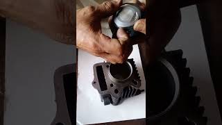 how to install rings in piston and cylinder bore shorts mushtaqautoservice [upl. by Ivan798]