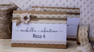 Rustic Wedding Place Cards  Cricut  Rustic Place Card Tags DIY [upl. by Adlen]