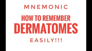 How to remember Dermatomes easily [upl. by Francie]