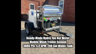 A Closer Look At the Compact Hydro Tek Hot Water Mobile Wash Trailer  In Stock [upl. by Carolyne282]