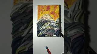 Making of a Triptych Mini cgayasart cgayas abstractart processart thickpaint mountainsscapeart [upl. by Carine]