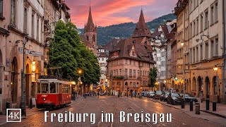 Freiburg im Breisgau 🇩🇪 A Scenic Evening Stroll in Freiburg’s Historic Center in Germany 4k [upl. by Anneis957]